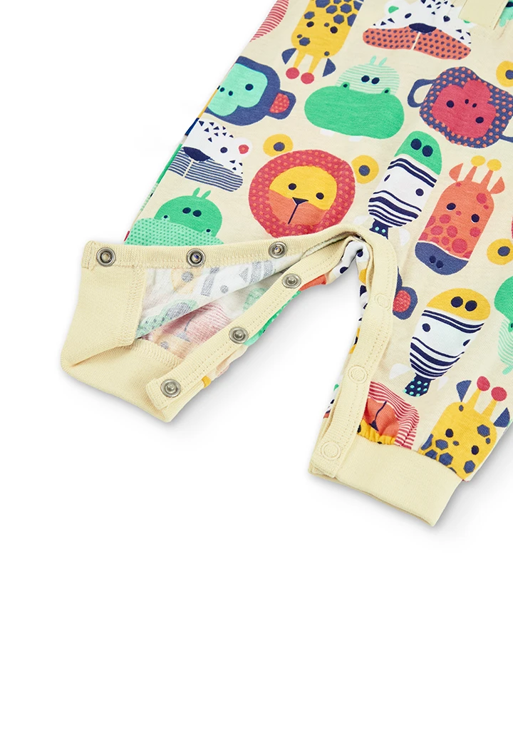 Grenouillère en tricot "animaux" pour bébé