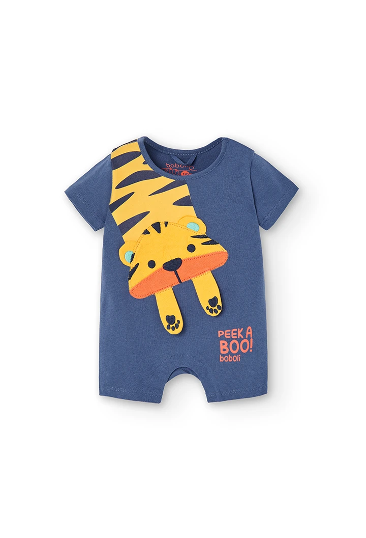 Grenouillère en tricot "animaux" pour bébé -BCI
