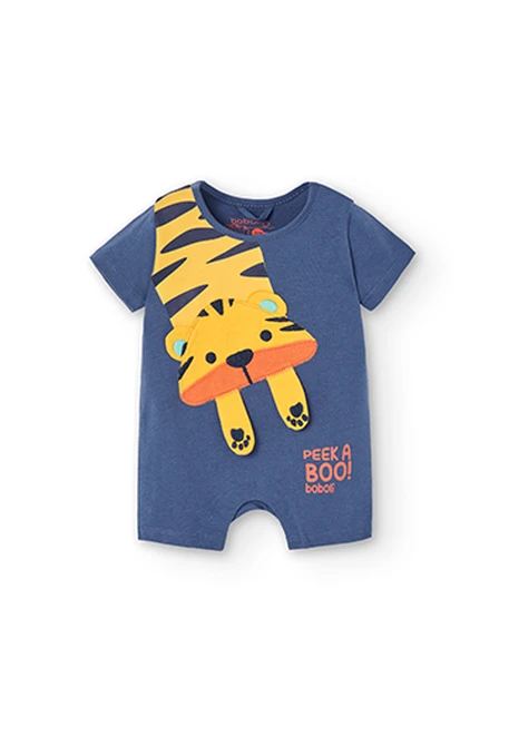 Grenouillère en tricot "animaux" pour bébé -BCI