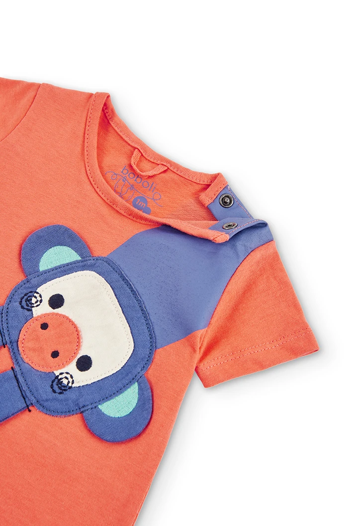 Grenouillère en tricot "animaux" pour bébé -BCI