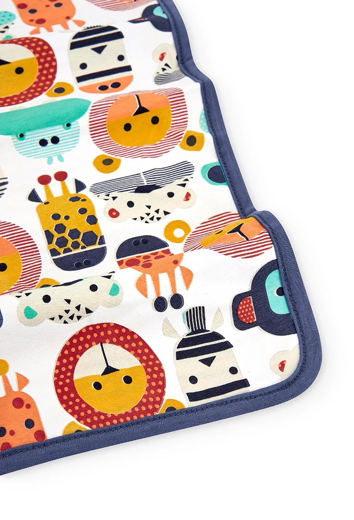 Couverture maille "animaux" pour bébé