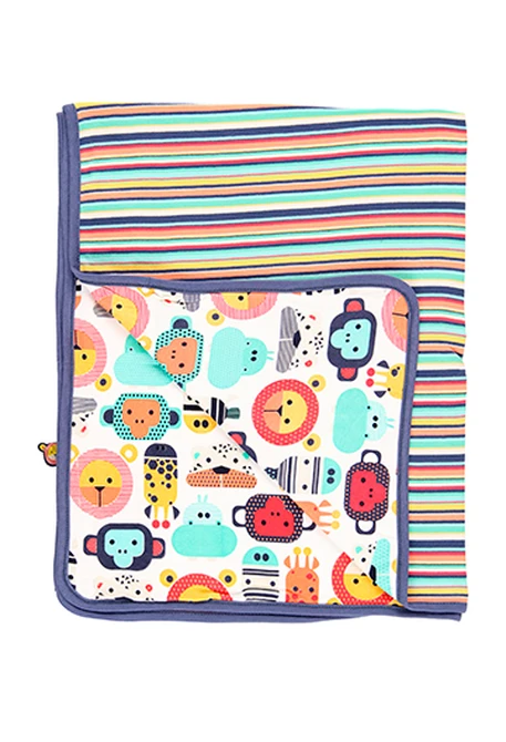 Couverture maille "animaux" pour bébé