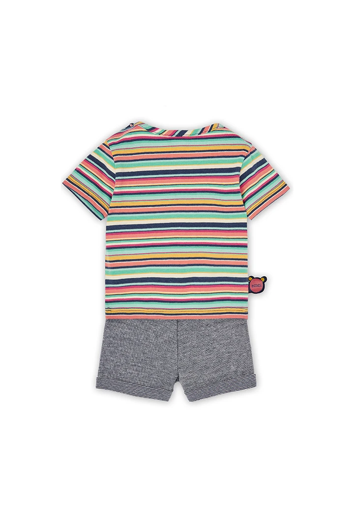 Pack en tricot à rayures pour bébé -BCI