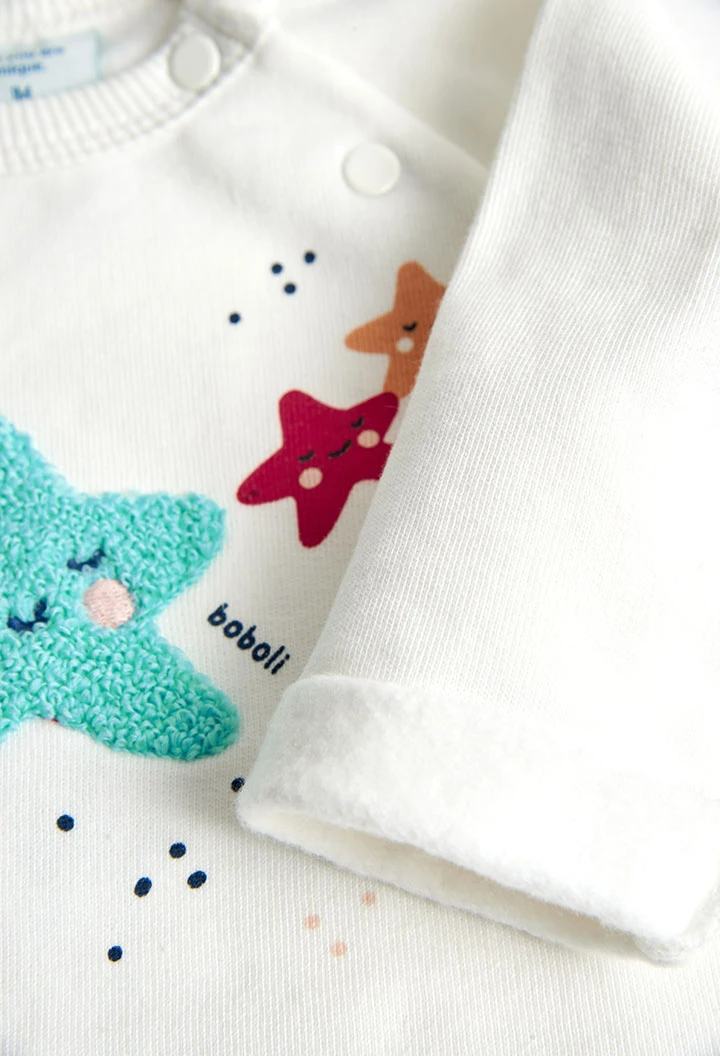 Pack punto de bebé niña estampado y bordado estrellas -BCI