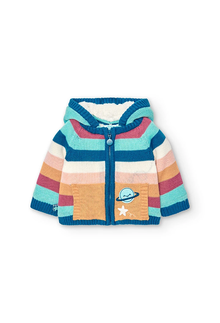 Knitwear jacket for baby -BCI