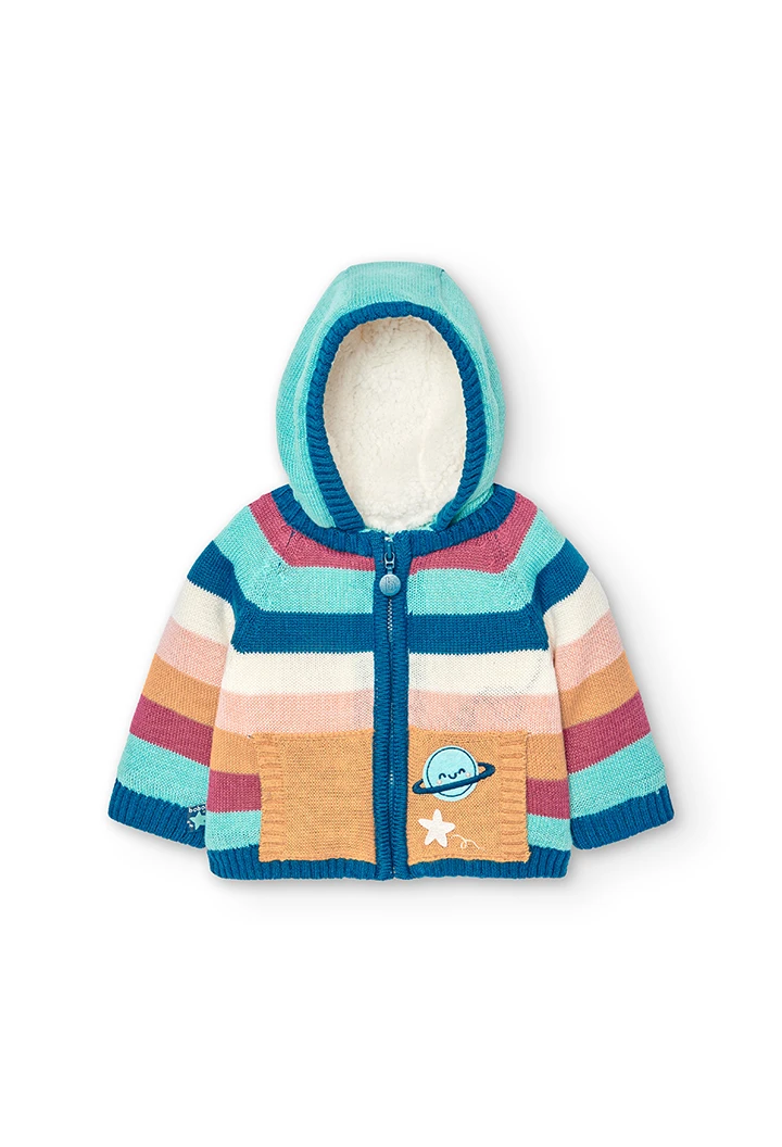 Knitwear jacket for baby -BCI