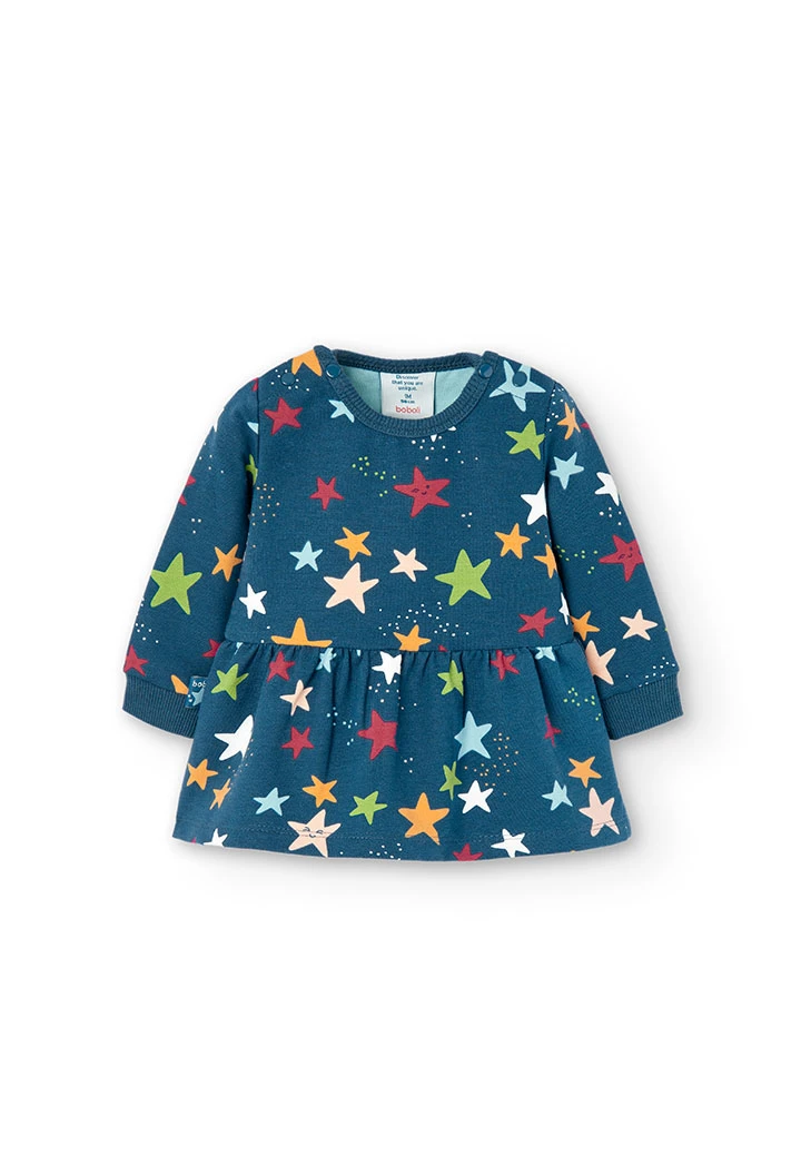 Robe en molleton "étoiles" pour bébé -BCI