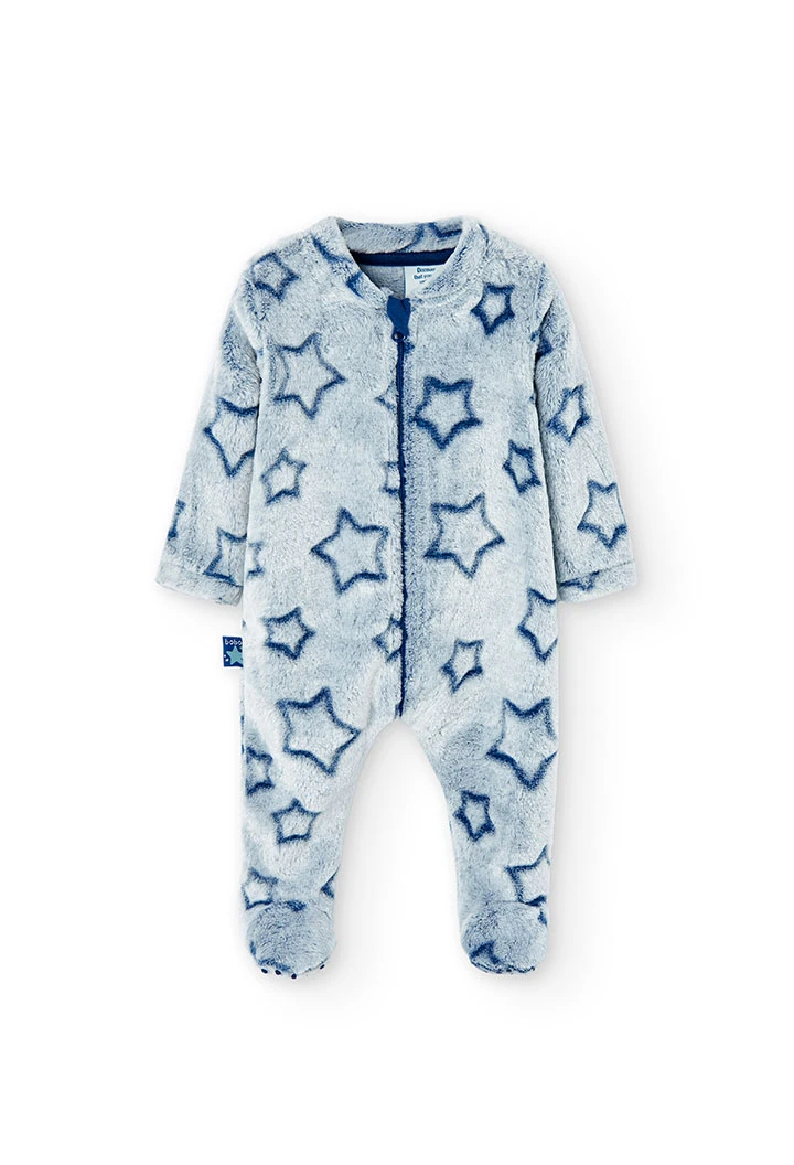 Grenouillère maille fantasie etoiles pour bébé