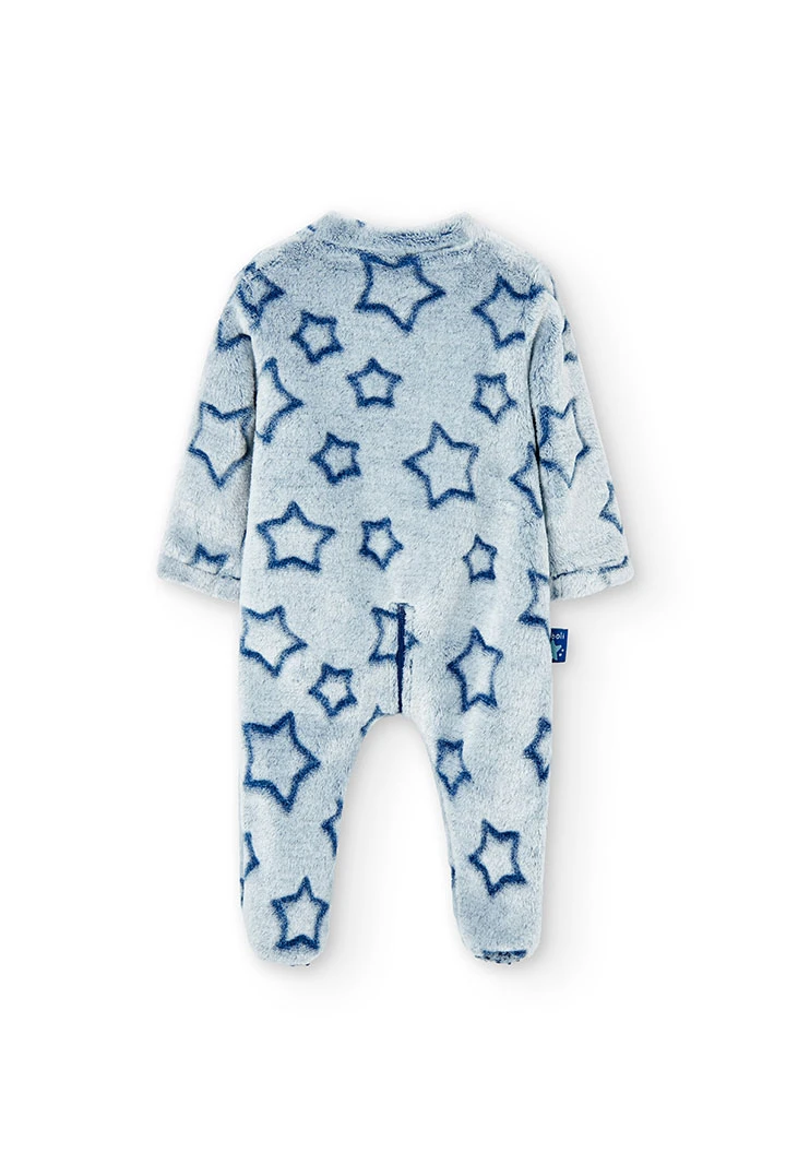 Grenouillère maille fantasie etoiles pour bébé