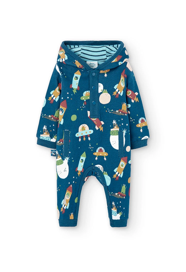 Fleece play suit for baby boy -BCI