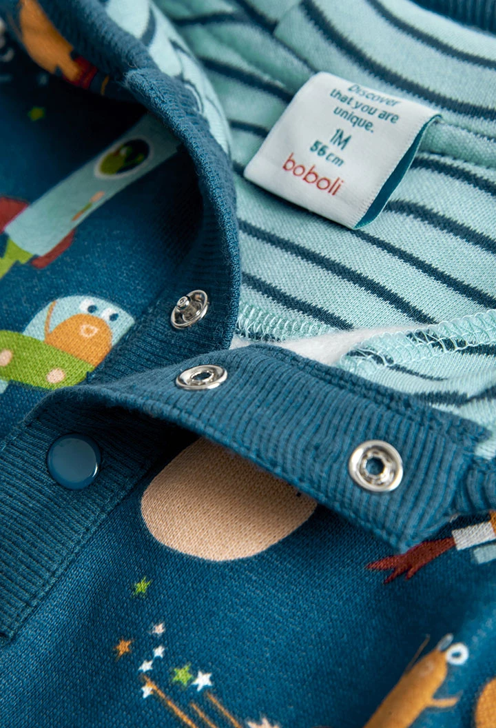 Fleece play suit for baby boy -BCI