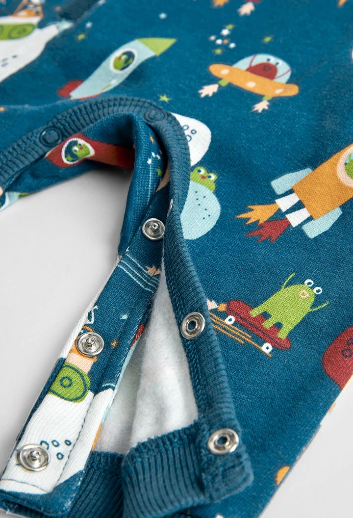 Fleece play suit for baby boy -BCI