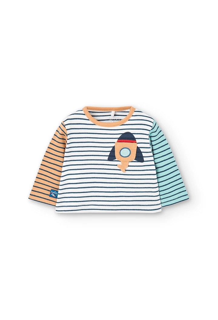 T-Shirt interlock à rayures pour bébé -BCI