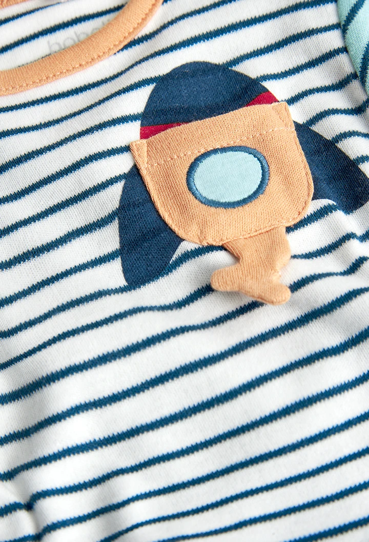 T-Shirt interlock gestreift für baby -BCI