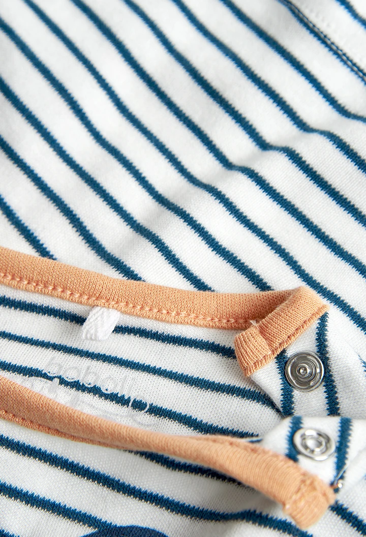 T-Shirt interlock gestreift für baby -BCI