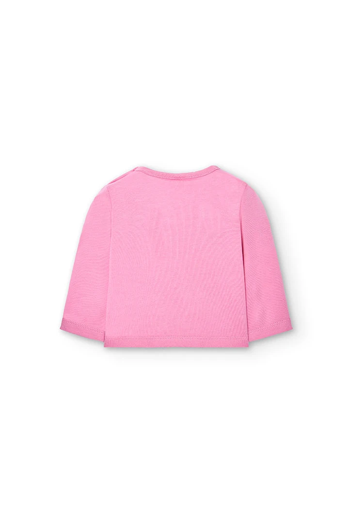 Pack de pour bébé fille en maille combinée rose