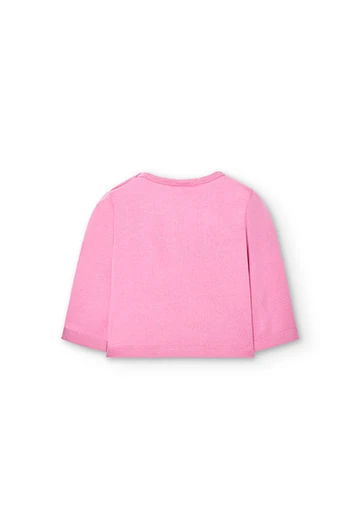 Set in jersey combinato da neonata rosa