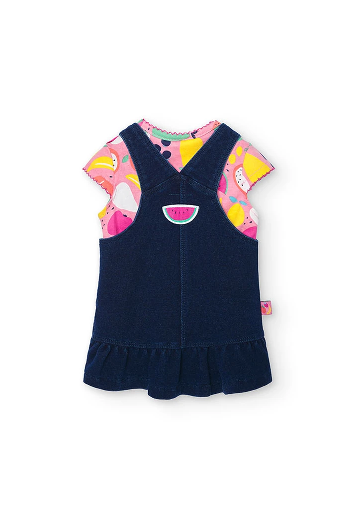 Pack tricoté pour bébé fille en bleu