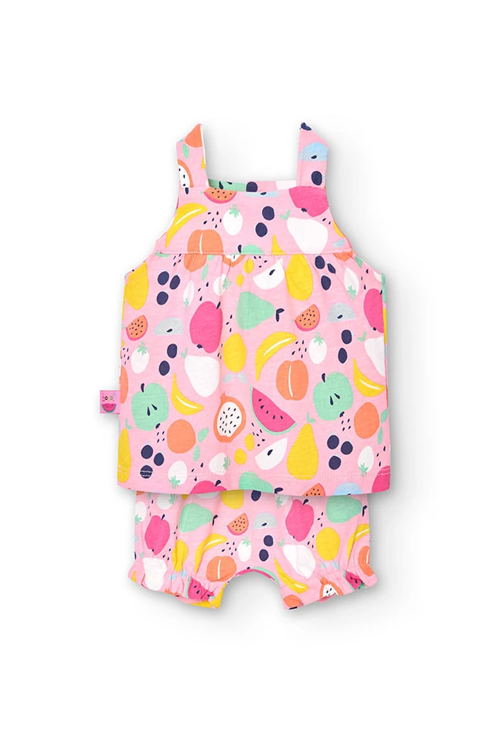 Pack bébé tricoté imprimé fruits