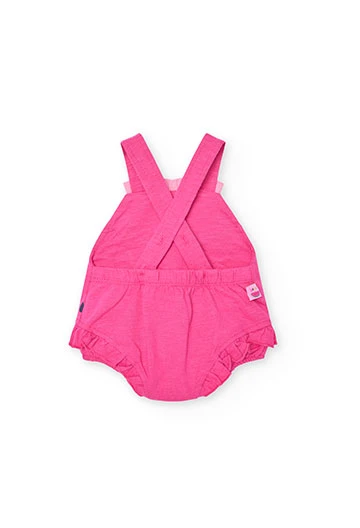 Tutina in jersey rosa da neonata