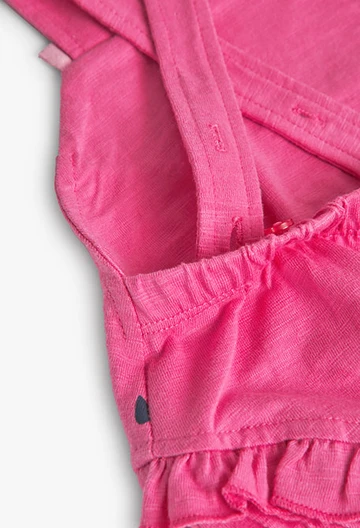 Strick-Strampler für Baby-Mädchen in Farbe Rosa