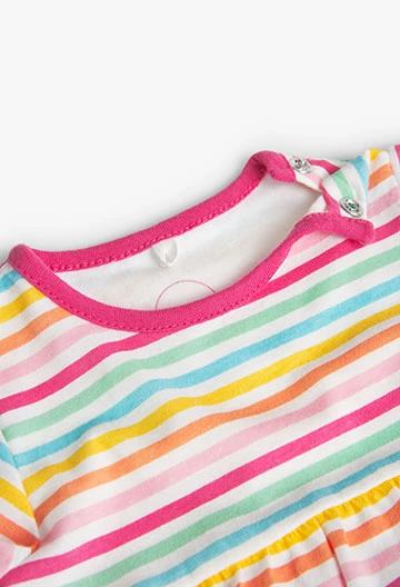 Robe tricotée rayée pour bébé