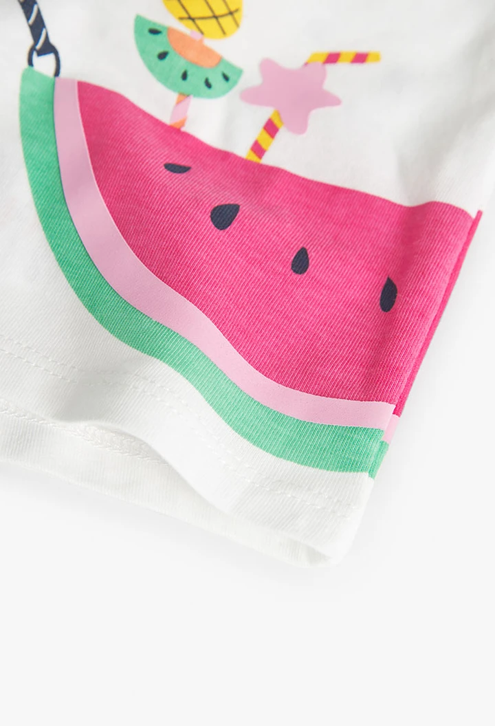 Pack tricoté pour bébé fille en blanc