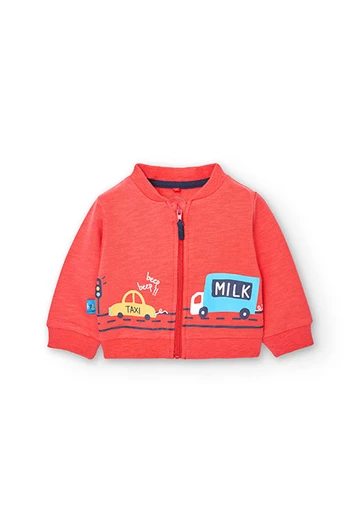Fleece-Jacke Flamé, für Baby-Jungen, in Farbe Rot