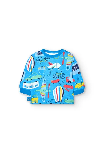 Fleece-Sweatshirt mit Aufdruck für Babies