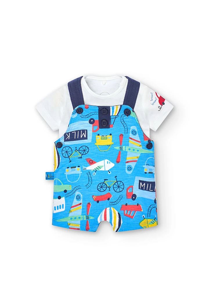 Pack tricoté bébé blanc imprimé