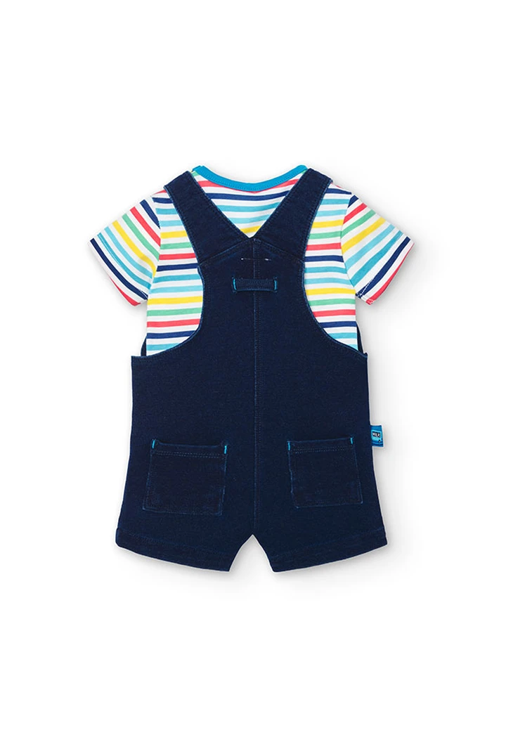 Pack tricoté de bébé garçon en bleu