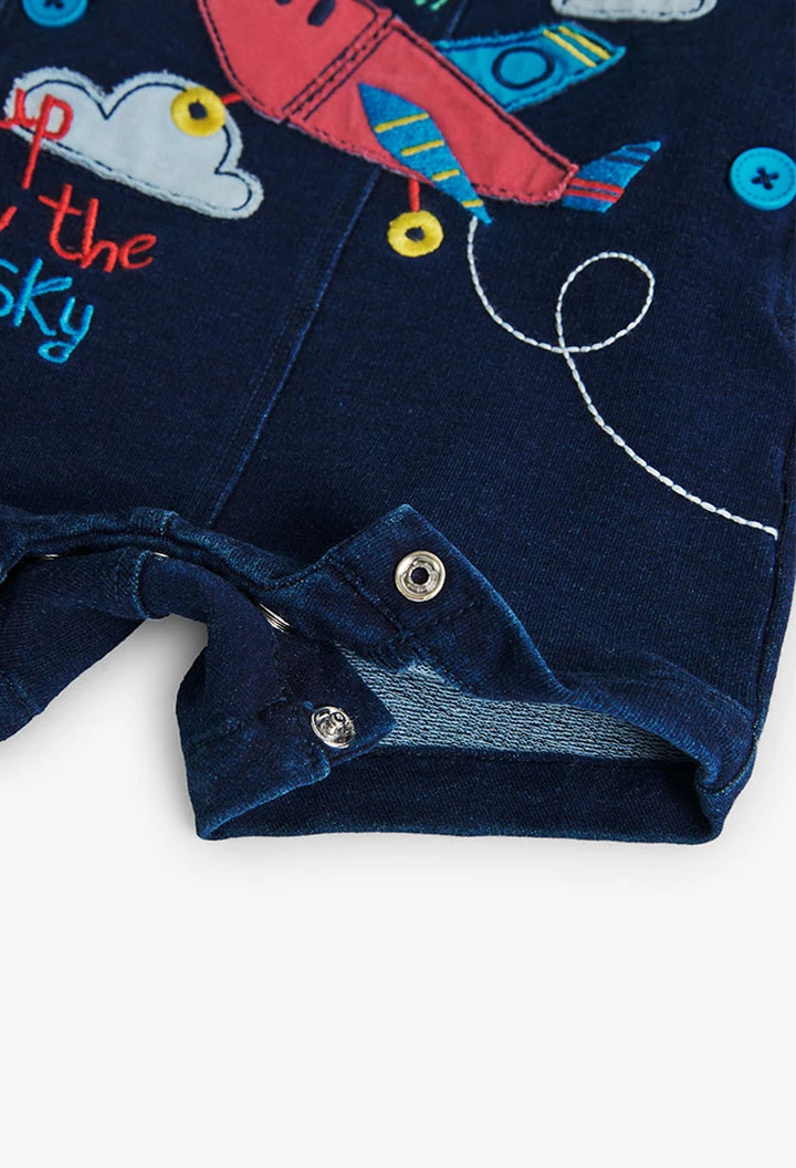 Pack tricoté de bébé garçon en bleu