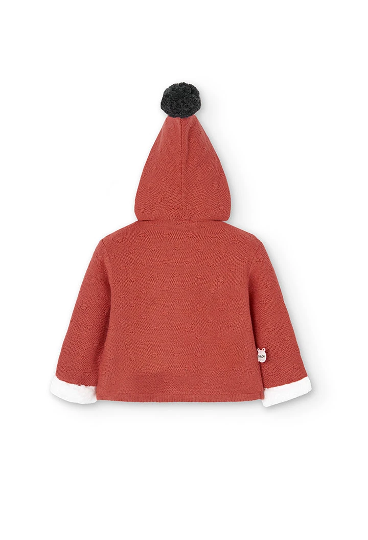 Veste en tricot pour bébé en orange