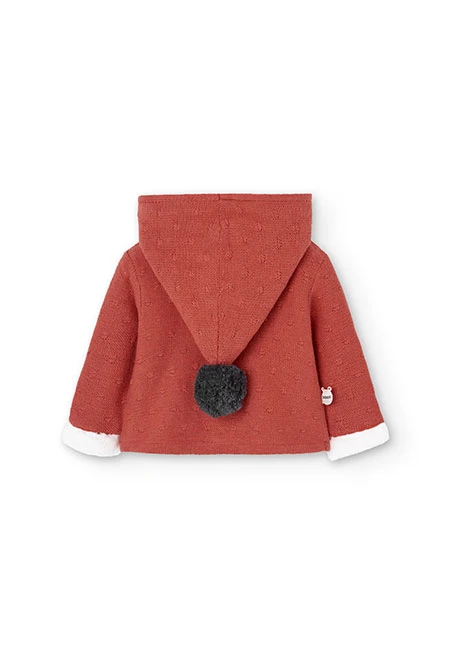 Veste en tricot pour bébé en orange