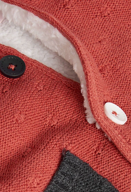 Strickjacke für Baby-Jungen in Orange