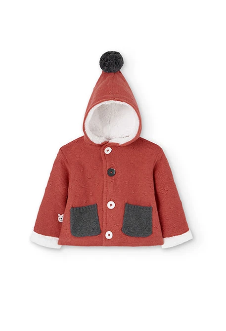 Veste en tricot pour bébé en orange