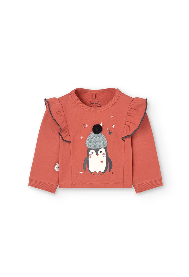 Ensemble de sweat-shirt et leggings pour bébé fille en orange