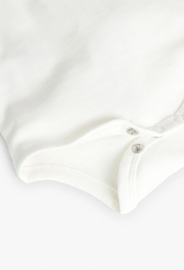 Conjunto de body e pijama para bebé menina em branco