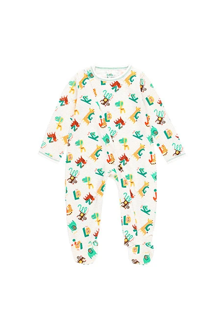 Grenouillère "animaux" pour bébé - organique