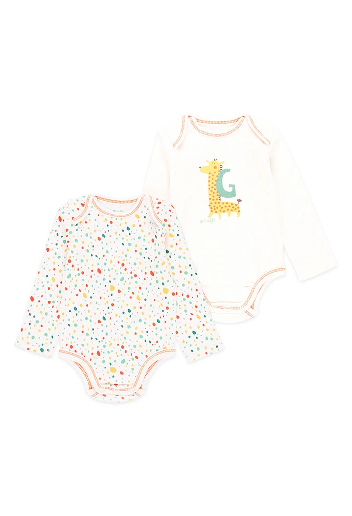 Pack de 2 bodys maille pour bébé - organique