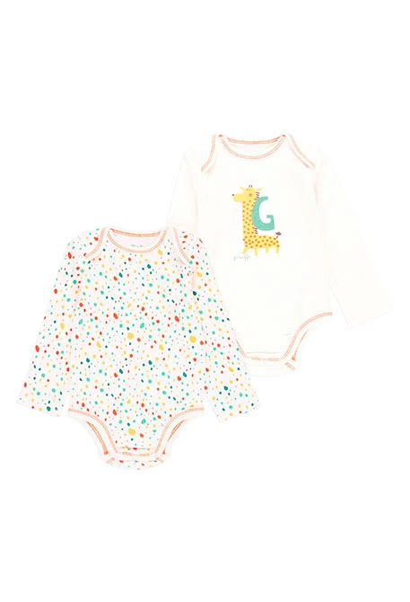 Pack de 2 bodys maille pour bébé - organique