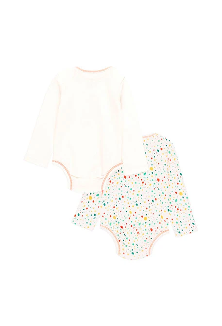 Pack de 2 bodys maille pour bébé - organique