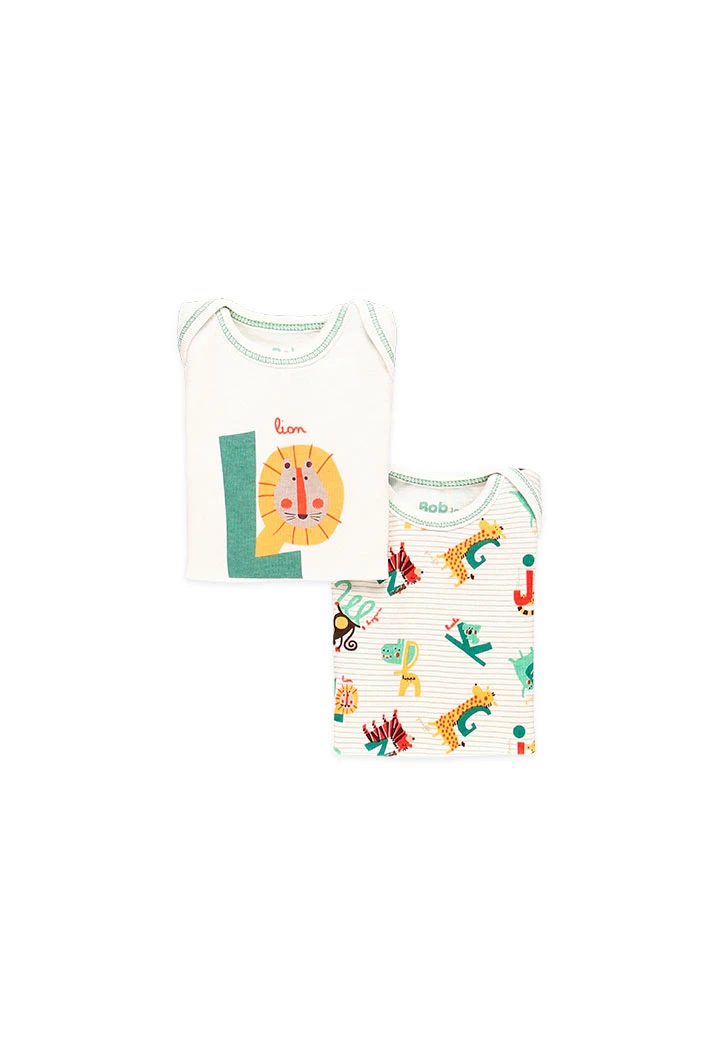 Pack de 2 bodys maille pour bébé - organique