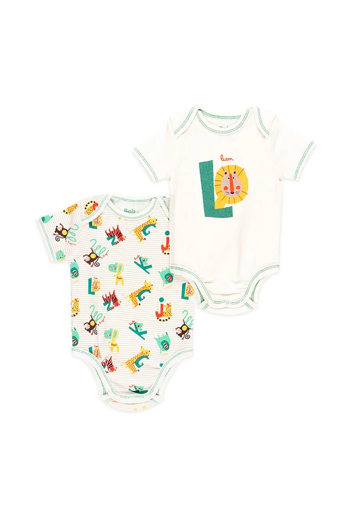 Pack de 2 bodys maille pour bébé - organique