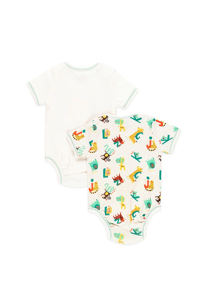 Pack de 2 bodys maille pour bébé - organique