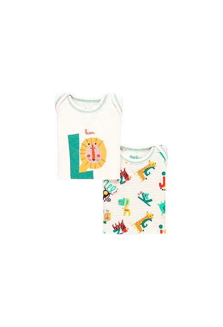 Pack de 2 bodys maille pour bébé - organique