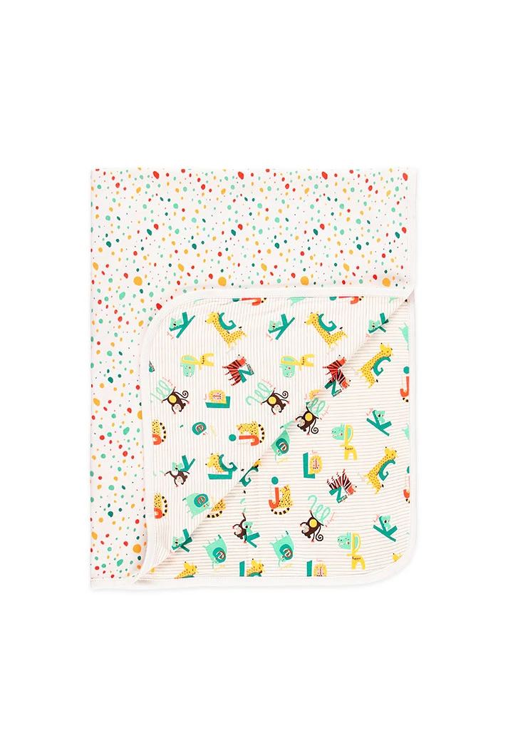 Couverture "animaux" pour bébé - organique