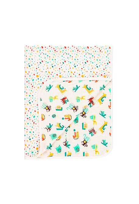 Couverture "animaux" pour bébé - organique