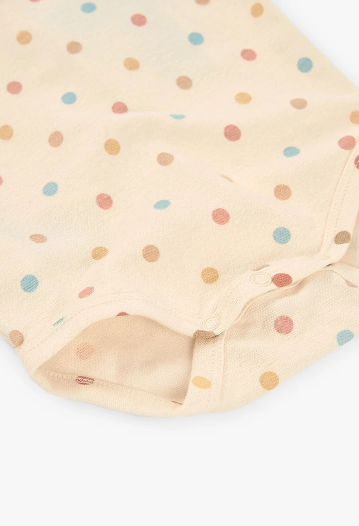 Baby bodysuit with polka dots