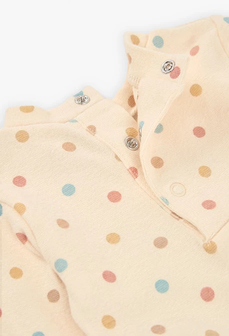Baby bodysuit with polka dots